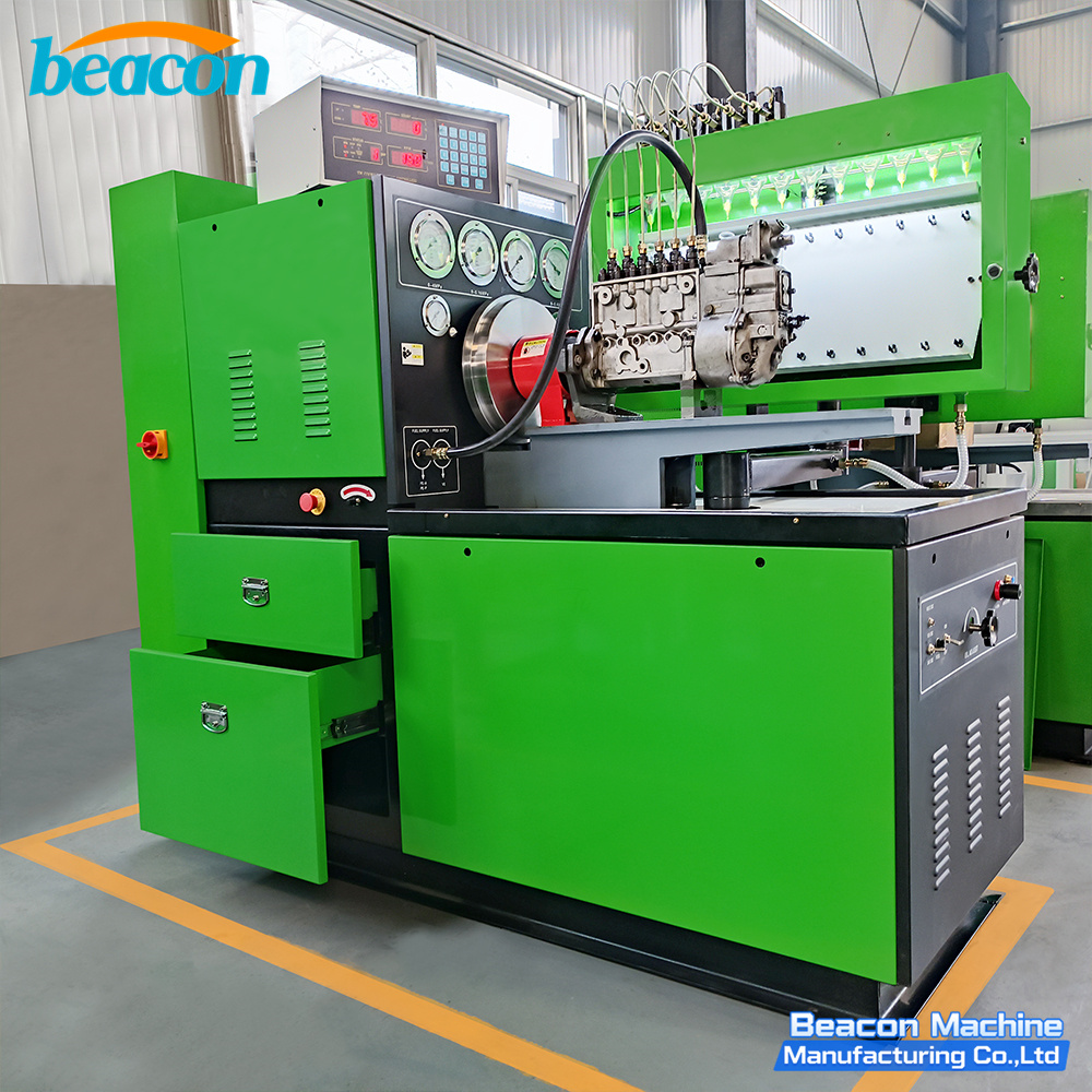 {12PSB+E Diesel Fuel Injection Pump Test Bench with Integrated Tool Storage}