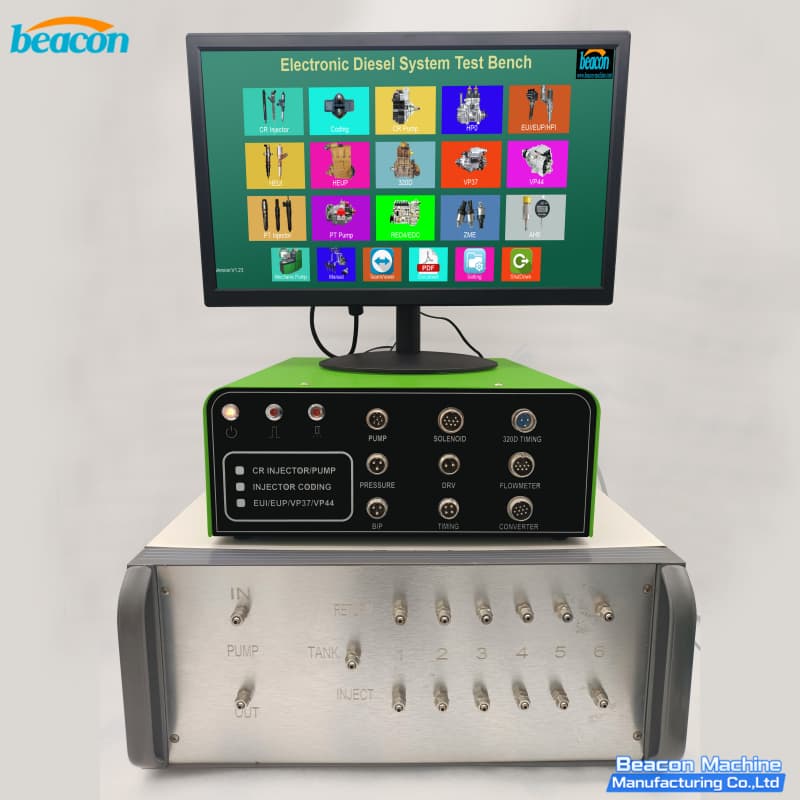 {BEI-E CRS390 6-Channel Common Rail Injector & Pump Multifunctional Tester for Bosch/Denso/Delphi EUI EUP HEUI Test System}