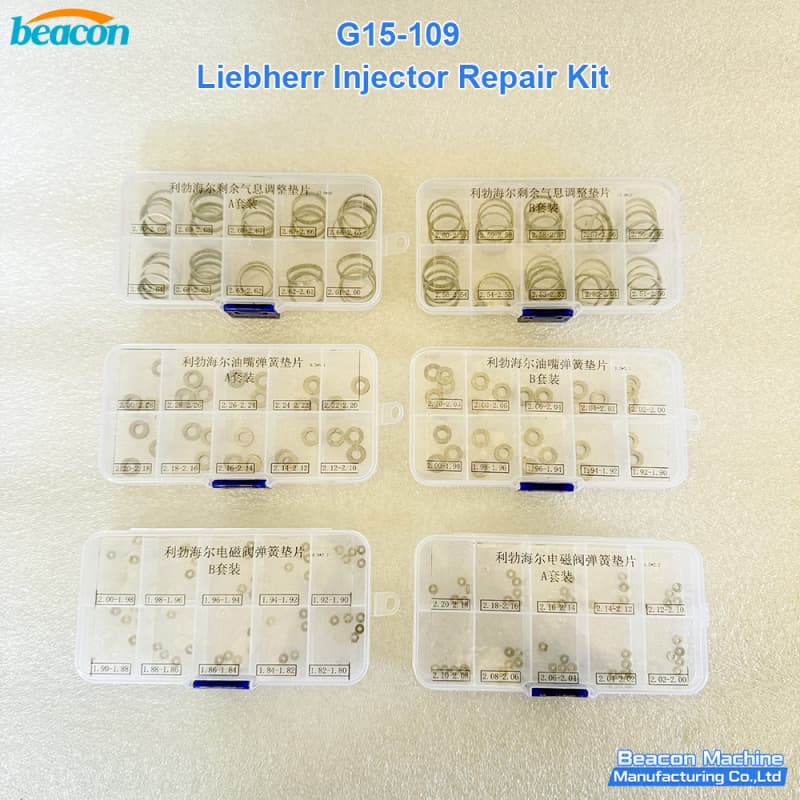 {G15-109 Liebherr Fuel Injector Repair Kit with Gasket Solenoid Spring Nozzle Needle Spring}