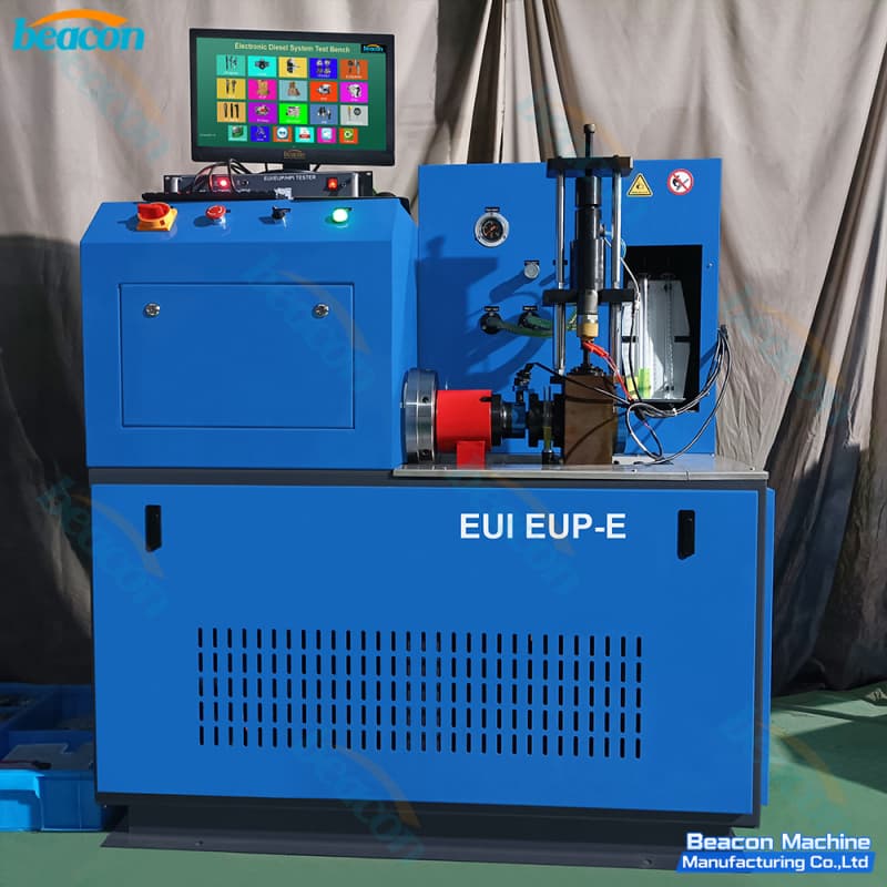{EUI EUP‑E Test Bench For CAT Cummins X15 Q60 Bosch Delphi E1 E3 Detroit Iveco Stania Detroit Injector}