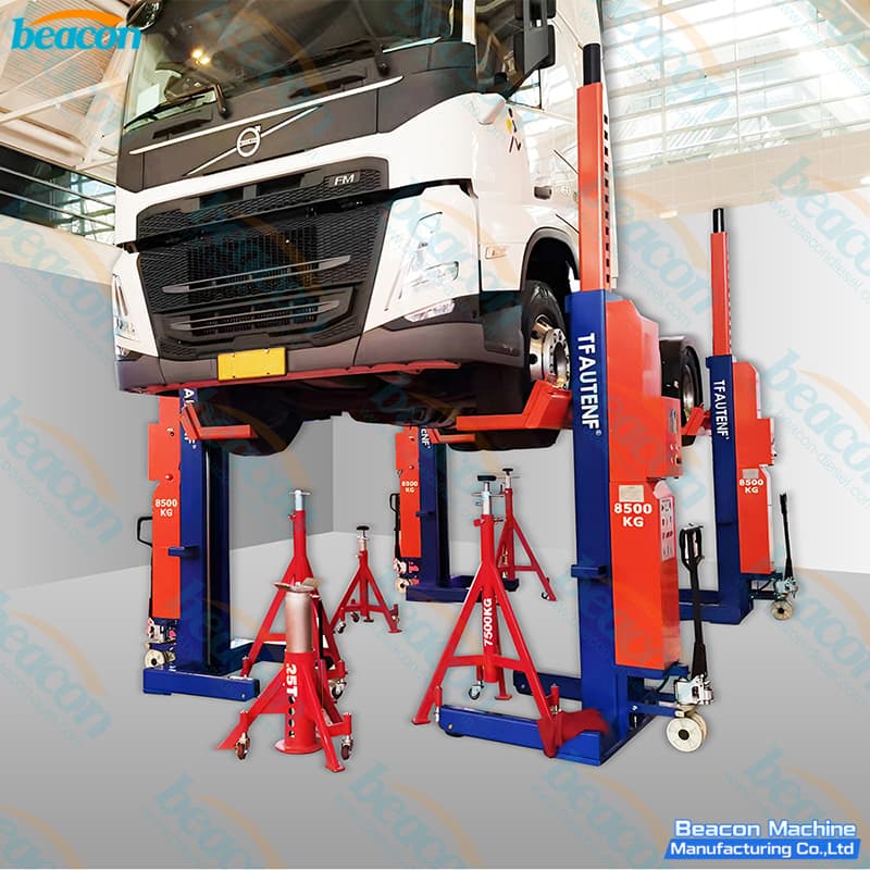 {BC-4085 34Ton Wireless Mobile Column Lift for Heavy Truck Bus Repair}
