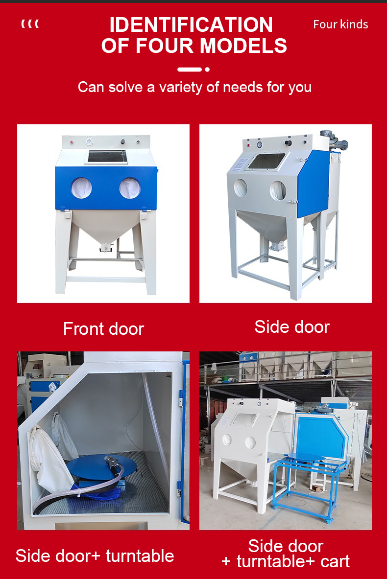 {Industrial 1010 Dry Sand Blasting Machine 8 Bar Adjustable Pressure Manual Sandblast Cabinet}