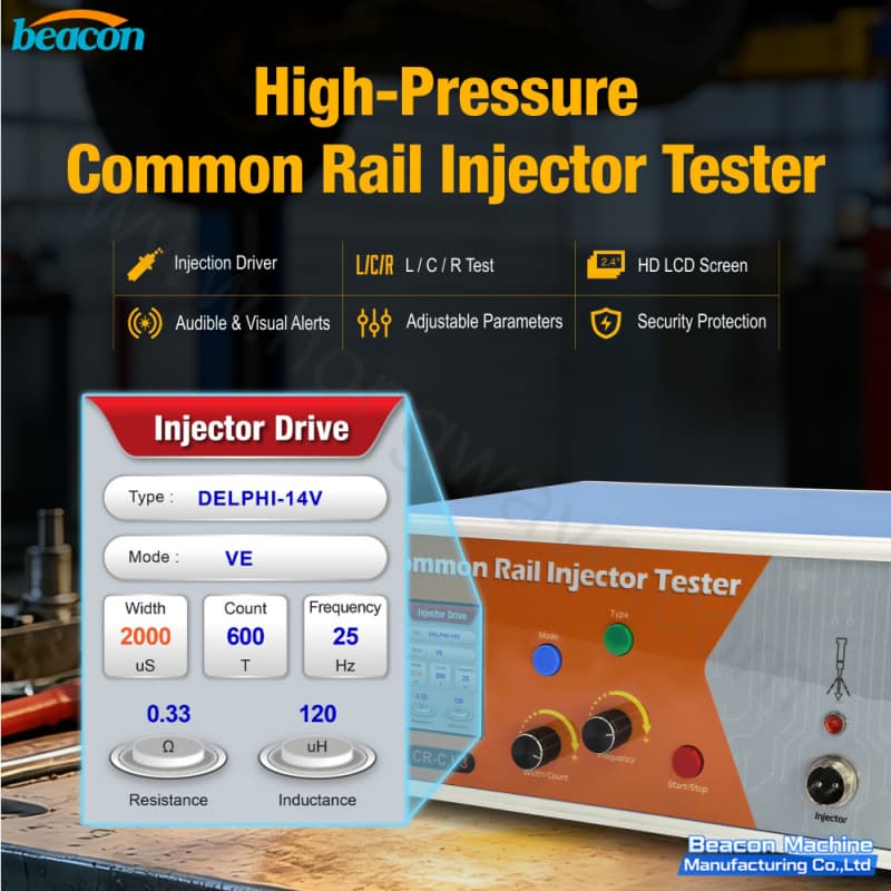 {CR-C V3 Common Rail Injector Tester LCR Test Piezo Solenoid Injector Drive Tester For Bosch Denso Delphi Siemens CAT}