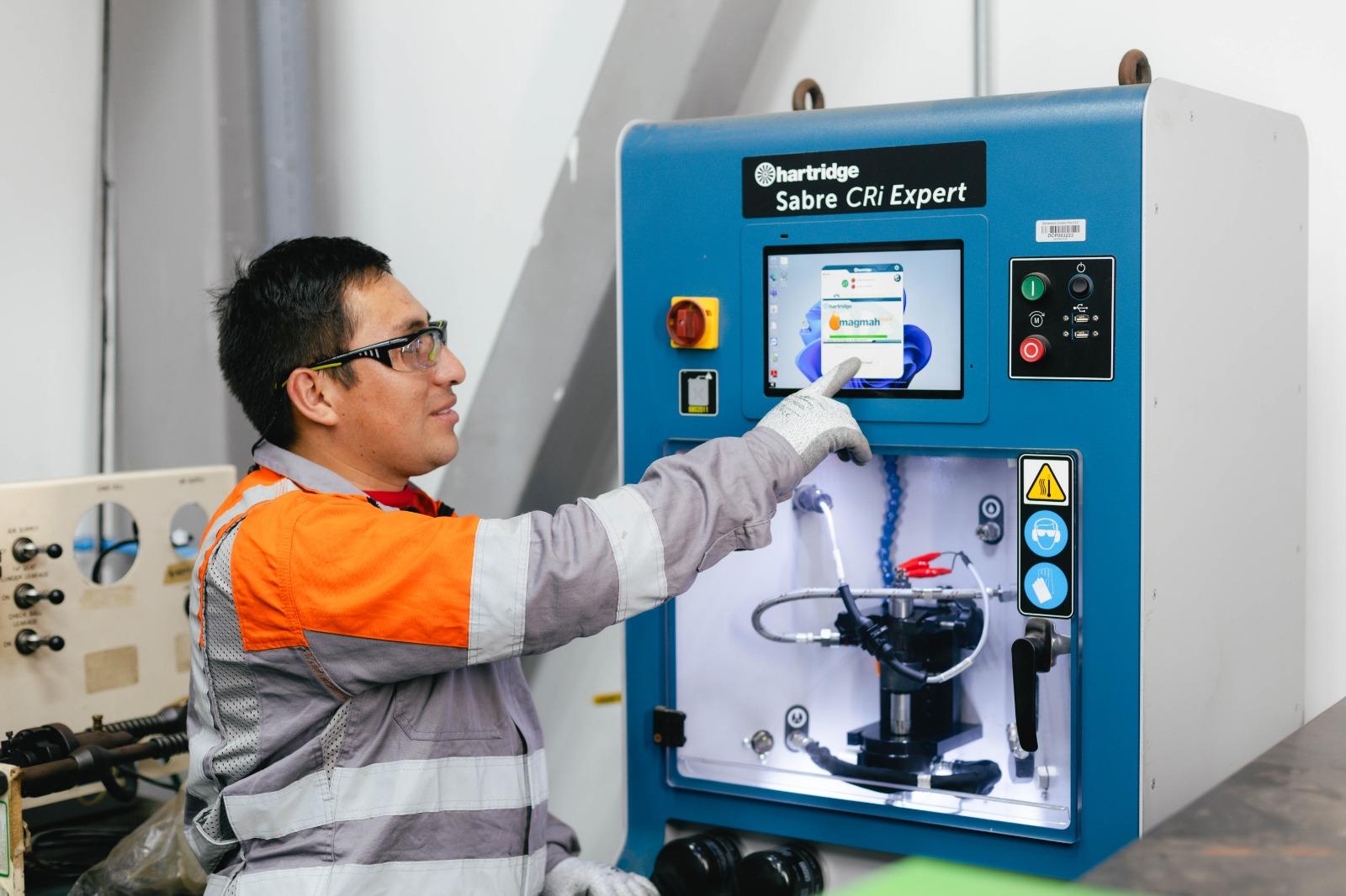 Brake and chassis service work in a diesel injection workshop