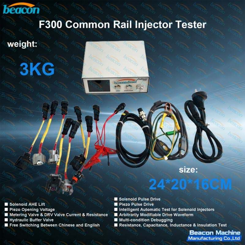 {F300 Common Rail Injector Tester for Solenoid and Piezo Injectors}