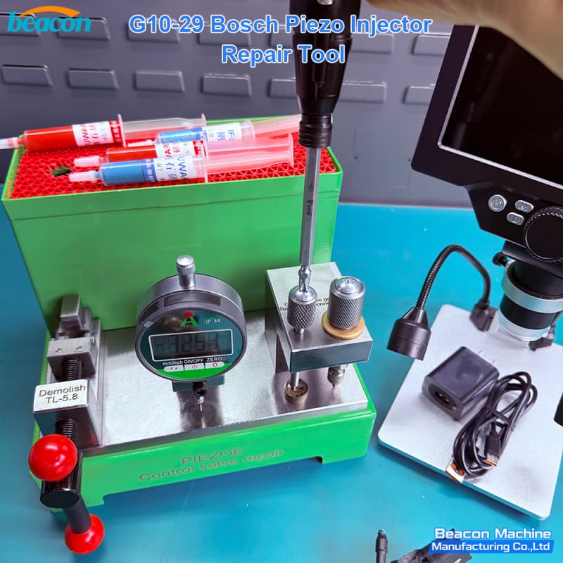 Injector valve seat grinding tool