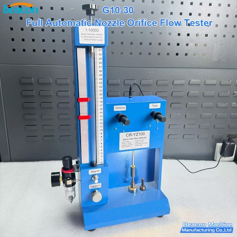 injector nozzle orifice flow detector