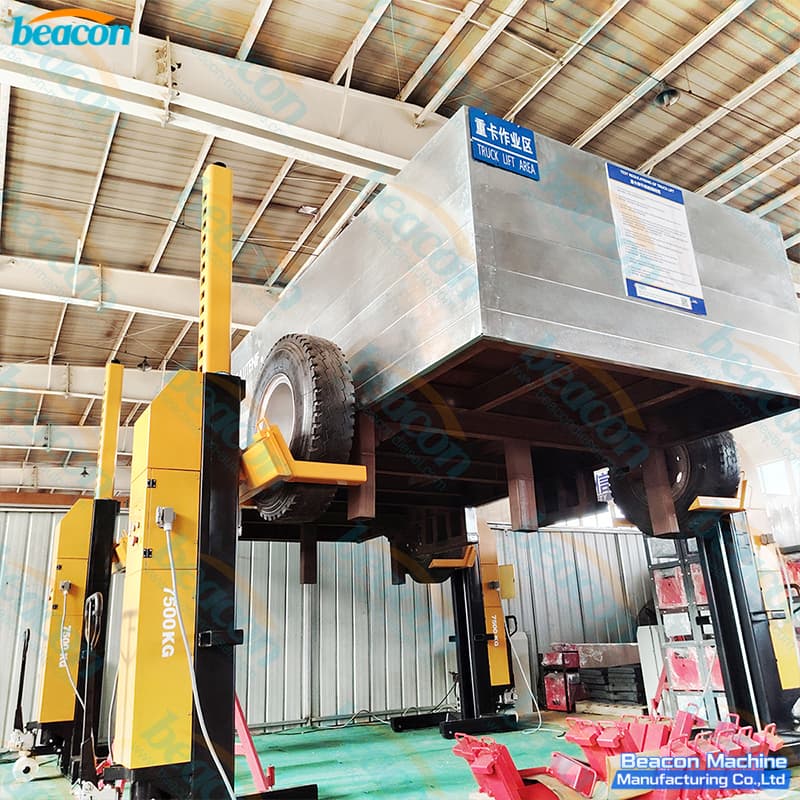 movable hydraulic bus lift