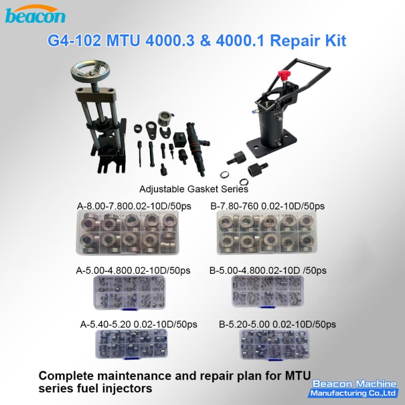 {G4-102 MTU 4000.3 4000.1 Injector Repair Kit Adjustable Gasket Set}