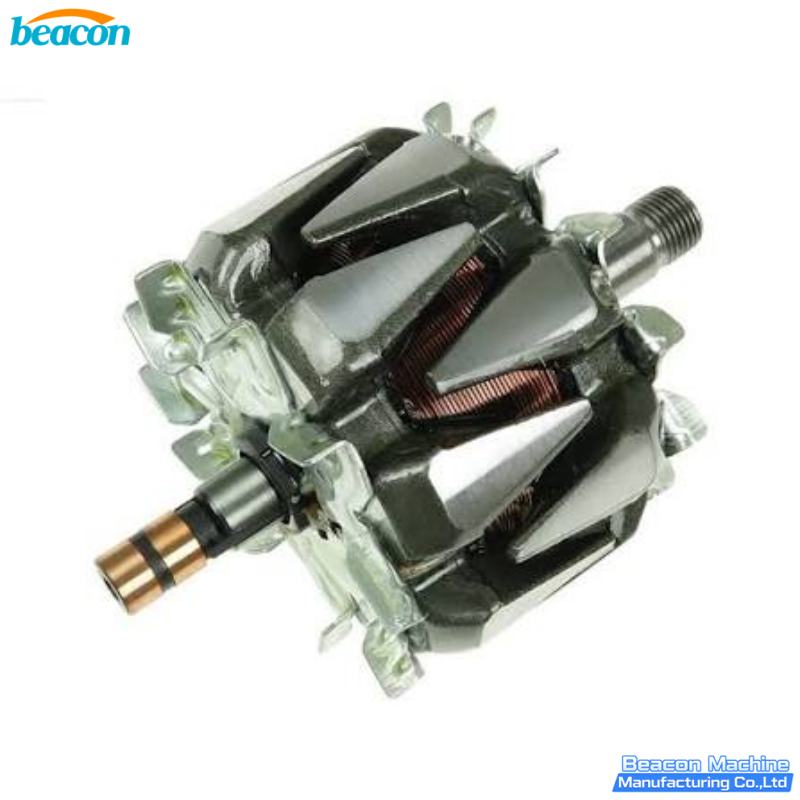 Automotive alternator Automotive alternator with rotor visible — typical workpiece balanced on automotive rotor balancing machines