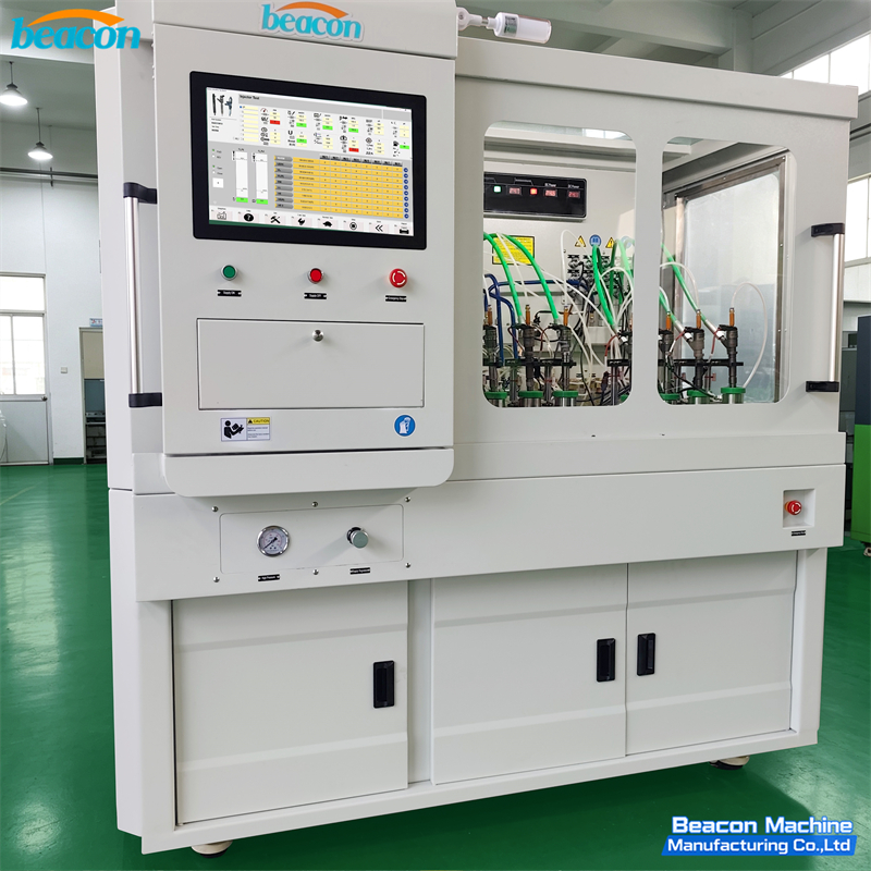 BC-NJ 8-station common rail injector running-in test bench detail